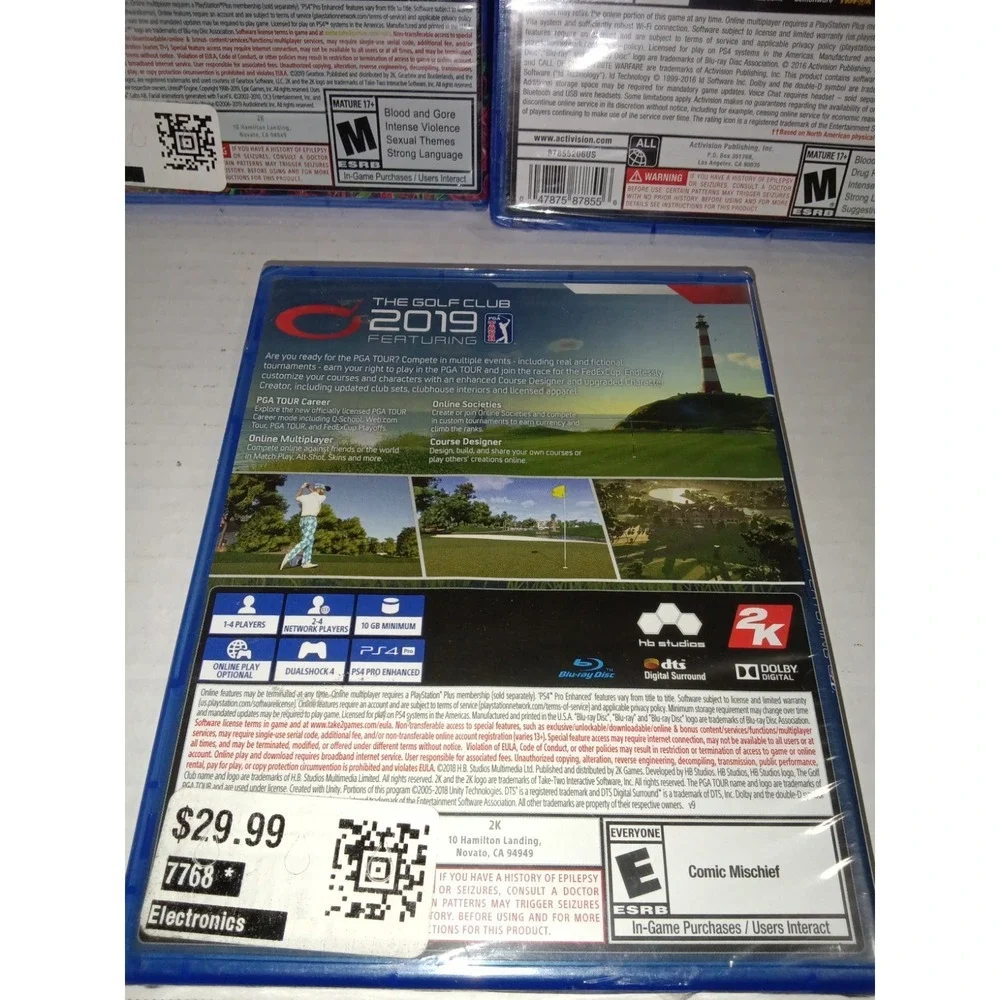 Lot of 3 Sealed PlayStation 4 Games